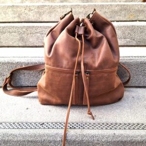 תיק גב שק - חום