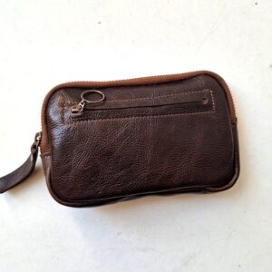 ארנק Zipper חום כהה