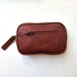 ארנק Zipper חום אדמדם