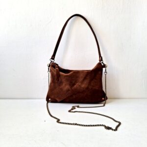 תיק לילי חום זמש